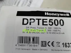 NEW HONEYWELL DPTE500 DIFFERENTIAL SENSOR/
