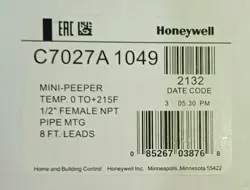 HONEYWELL C7027A1049 ULTRAVIOLET SCANNER