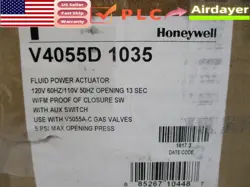 NEW ONE HONEYWELL V4055D1035 110V FLUID POWER GAS VALVE FAST SHIPPING