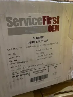 TRANE CONDENSER FAN MOTOR 1/2 HP 115V 1075 RPM X70377574001 MOT18952 MOT-18952