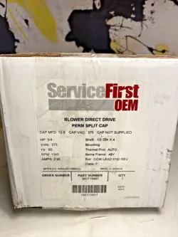SERVICE FIRST TRANE 48Y FRAME MOTOR BLOWER DIRECT DRIVE 3/4 HP 60 HZ 575V 1/2X4