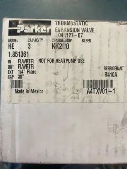 ITEM 7.TRANE PARKER VAL10395 D803156P01 THERMOSTATIC EXPANSION VALVE 3 TON R410A