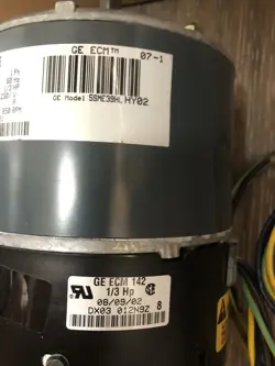 GE TRANE MOT10117  X70671776010 CONDENCER FAN  MOTOR 5SME39HLHY02 1/2HP 115V