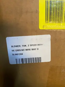 TRANE - BLOWER FAN 2 SPEED INDUCER, BLW01334 (NEW)