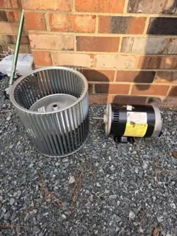 TRANE BLOWER MOTOR AND WHEEL