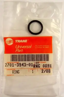 VINTAGE TRANE O-RING, RNG0891, NEW OLD STOCK, IN ORIGINAL PACKAGING.