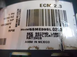 GE 5SME39SL0253 ECM2.3 TRANE STOCK NO.5466 FURNACE BLOWER MOTOR CCW 08/23/2010