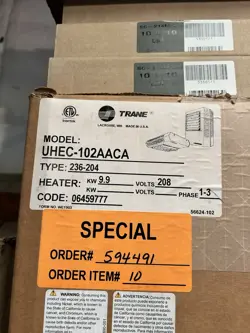 TRANE ELECTRIC UNIT HEATER