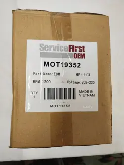 MOT19352 AMERICAN STANDARD TRANE 1/3 HP ECM FAN MOTOR SERVICE FIRST (D159882P02)