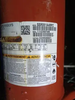 ALLIANCE / TRANE / AMERICAN STANDARD COMPRESSORS MODEL# SSR061A4RPZ 5 TON