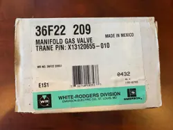 WHITE-RODGERS 36F22-209 MANIFOLD GAS VALVE TRANE P/N: X13120655-010