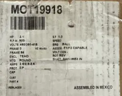 2.1HP 3PH 900RPM