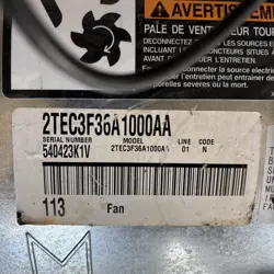 COMPLETE FURNACE/ AIR HANDLER BLOWER ASSEMBLY W/ MOTOR,WHEEL ETC.(NRS#2)