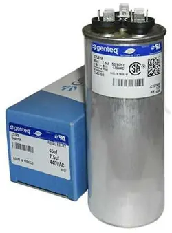 GENTEQ REPLACEMENT FOR TRANE CAPACITOR 45/7.5 UF MFD 440 ROUND - VOLT CPT00669