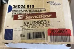VAL08953 TRANE GAS VALVE. WHITE RODGERS # 36D24 910