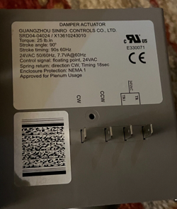 DAMPER GUANGZHOU SINRO