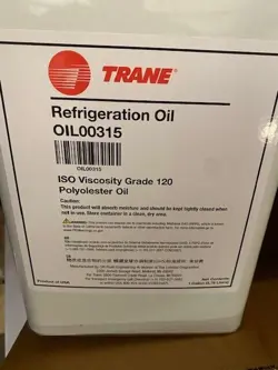 TRANE REFRIGERATION OIL LUBRICANT OIL00315 ISO VISCOSITY 120 POLYESTER - 1 GAL