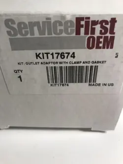 NEW SERVICE FIRST OEM KIT17674,,OUTLET ADAPTOR W CLAMP & GASKET KIT CMP01520