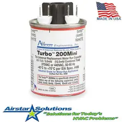 UNIVERSAL RUN CAPACITOR , 2.5 UF MFD TO 15 UF MFD , TURBO� 200MINI IM