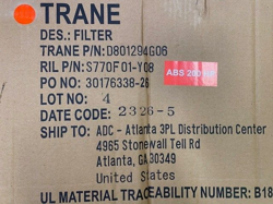 TRANE FLR6457 / D801294G06 COLLECTION CELL FILTER (PACK OF 2)