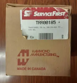 HAMMOND/TRANE TRANSFORMER CAT # 127413 SERVICEFIRST # TRR00185  250VA  MULTI TAP