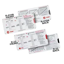 (1) EACH - R410A & R22 SUPERHEAT SUBCOOLING TRANE HVAC CALCULATOR CHARGING CHART