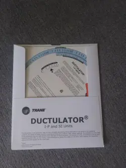 DUCTULATOR DUCT SIZING TOOL/ SLIDE CHART TOOL TRANE - INCLUDES SLLEEVE