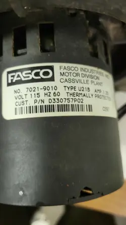 FASCO TRANE DRAFT INDUCER MOTOR ASSEMBLY 7021-9010