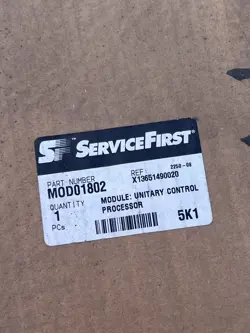 TRANE UNITARY CONTROL PROCESSOR MODULE MOD01802