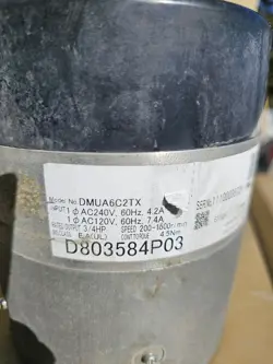 TRANE 3/4HP MOTOR AND MODULE DMUA6C2TX D803584P03 WITH PROGRAMMING CARD