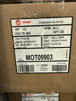 TRANE RTAA CHILLER MOT09903 CONDENSER FAN MOTOR