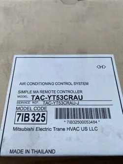 MITSUBISHI ELECTRIC TRANE TAC-YT53CRAU SIMPLE MA REMOTE CONTROLLER (NEW)