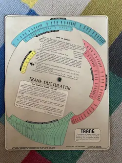 DUCTULATOR CALCULATING DEVICE