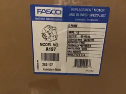 FASCO A197 TRANE FURNACE 3 PHASE DRAFT INDUCER BLOWER (D342097P01 X38010571010)