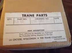 HVAC TRANE FILTER FLR45