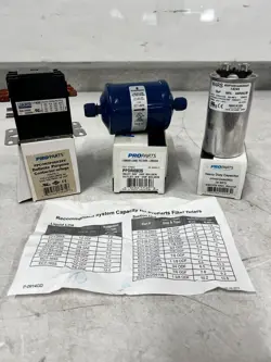 EMERSON PROPARTS LIQUID LINE FILTER DRIER, HEAVY DUTY CAPACITOR & CONTACT W/ LUG