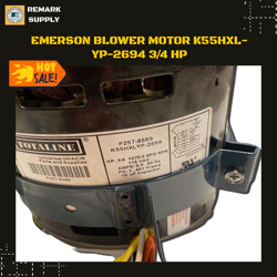 EMERSON BLOWER MOTOR K55HXLYP-2694 3/4 HP