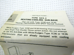 WHITE-RODGERS THERMOSTAT