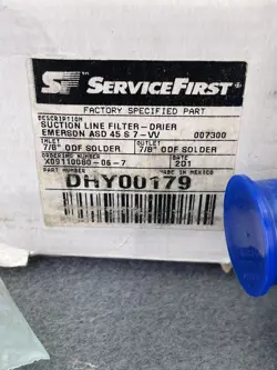 SERVICE FIRST EMERSON DHY00179 LIQUID LINE FILTER-DRIER ASD-45S7VV