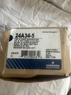24A34-5 WHITE ROGERS FAN & HEAT SEQUENCER EMERSON ELECTRIC HOME FURNACE