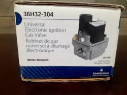 36H32-304 EMERSON/ WHITE, RODGERS UNIVERSAL ELECTRONIC IGNITION GAS VALVE, NEW
