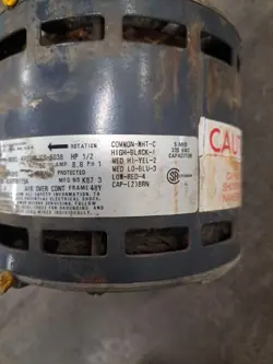 115V 1/2HP 1075RPM