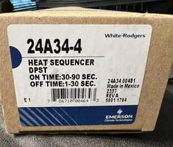 EMERSON WHITE RODGERS 24A34-4 HEAT SEQUENCER DPST 24V