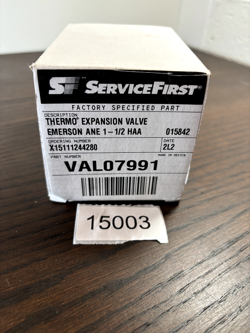 SERVICE FIRST VAL07991 THERMO EXPANSION VALVE EMERSON ANE 1-1/2 HAA