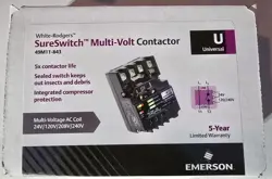 EMERSON 49M11-843 SURESWITCH MULTI-VOLT CONTACTOR