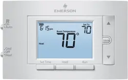 EMERSON 1F83C-11PR CONVENTIONAL (1H/1C) PROGRAMMABLE THERMOSTAT, WHITE 