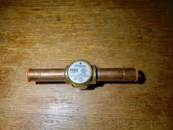 EMERSON HMI 1TT5 HERMETIC LIQUID MOISTURE INDICATOR SIGHT GLASS 5/8 CONNECTION