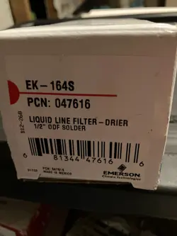 EMERSON EK-164S LIQUID LINE FILTER DRIER (G35BDW) HVAC REFRIGERATION