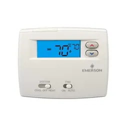 EMERSON 1F89EZ-0251 BLUE SERIES 2 THERMOSTATS, 2 H 1 C, HARDWIRED/BATTERY, 24VAC