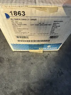 EMERSON 1863 DIRECT DRIVE BLOWER LEVEL 3 1/4 HP 115 VOLT 1075 RPM 3 SPEED